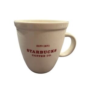 Starbucks White Holiday 2007 Estd 1971 Coffee Mug 18 oz Ceramic Collectible